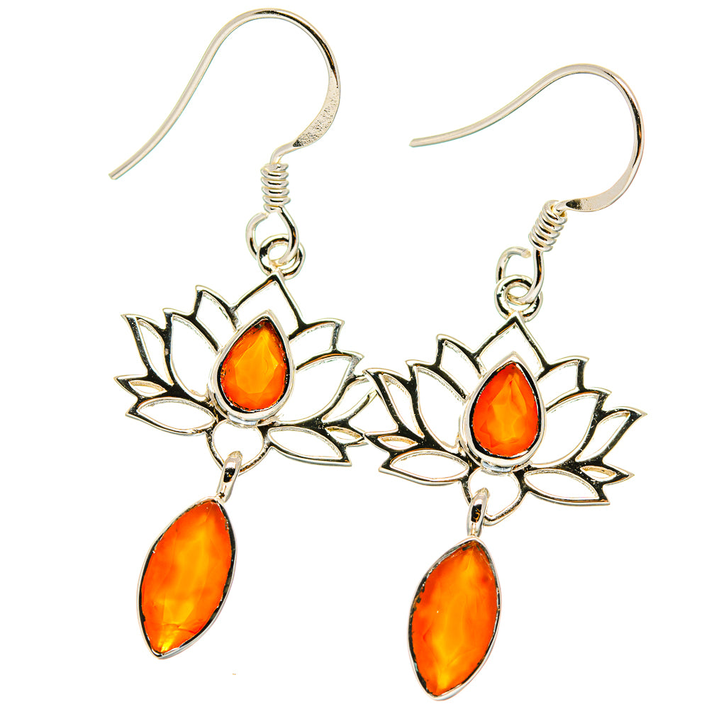 Carnelian Earrings handcrafted by Anasilvercos - EARR425366 - Photo 2