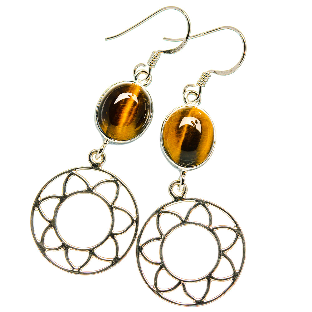Tiger Eye Earrings handcrafted by Anasilvercos - EARR425368 - Photo 2
