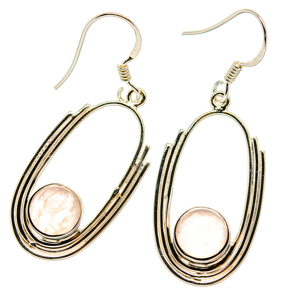 Rose Quartz Earrings handcrafted by Anasilvercos - EARR425372 - Photo 2