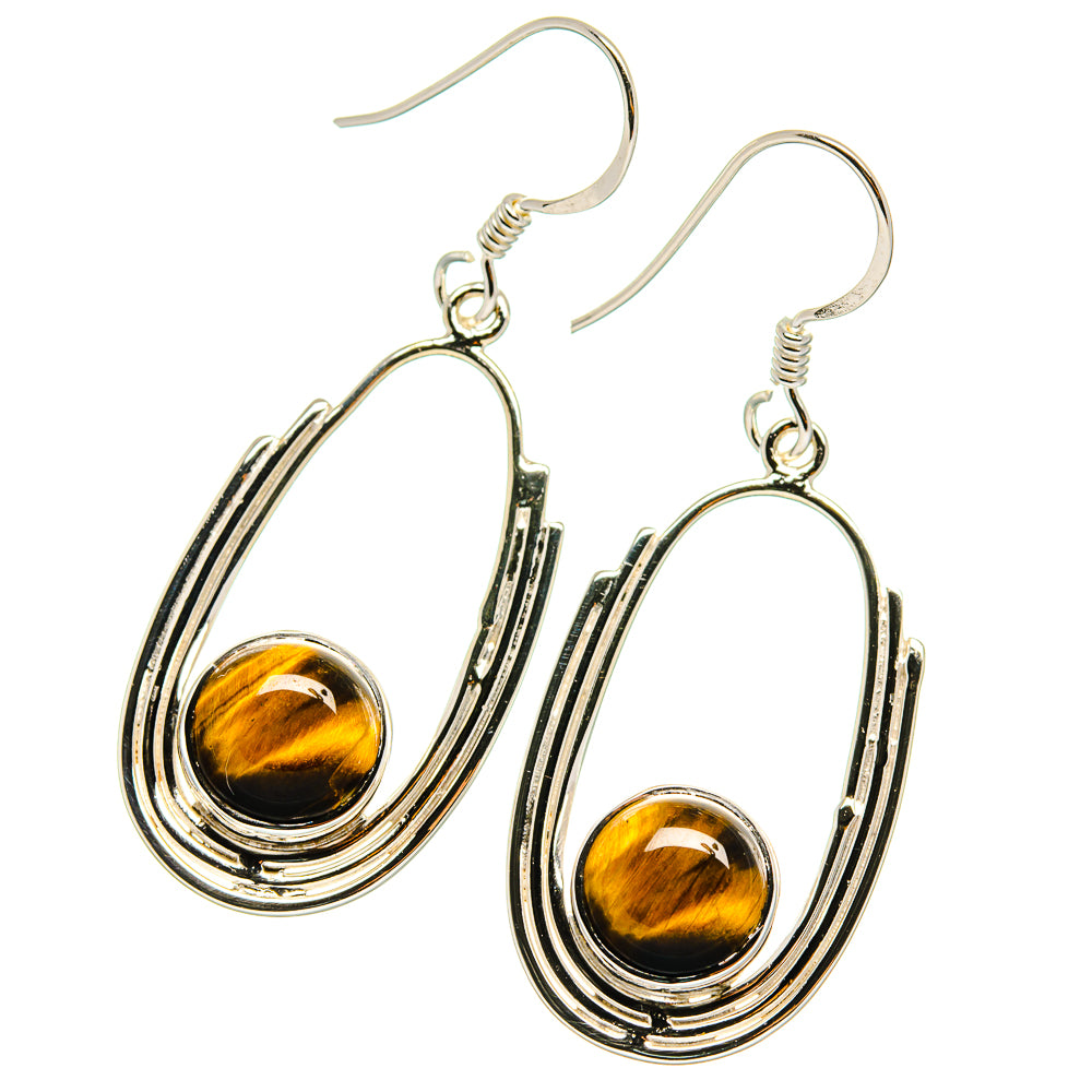 Tiger Eye Earrings handcrafted by Anasilvercos - EARR425373 - Photo 2