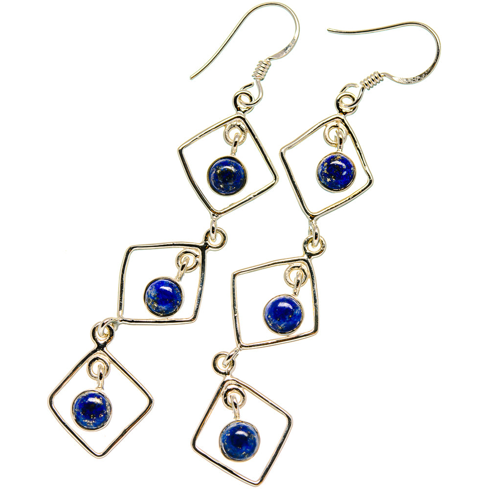 Lapis Lazuli Earrings handcrafted by Anasilvercos - EARR425376 - Photo 2