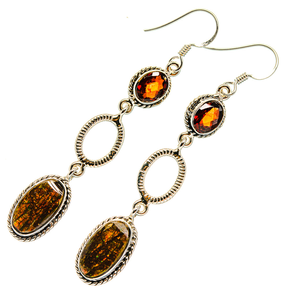 Ammolite Earrings handcrafted by Anasilvercos - EARR425380 - Photo 2
