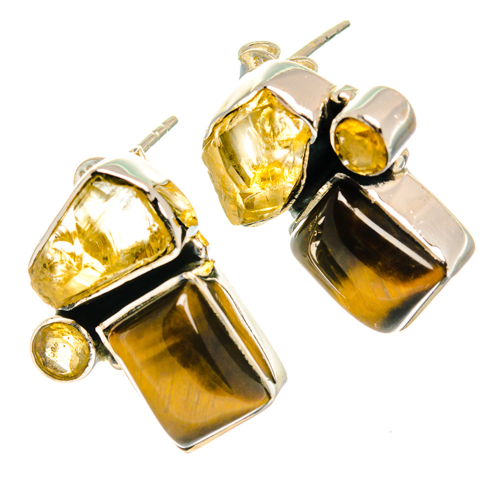 Tiger Eye Earrings handcrafted by Anasilvercos - EARR425403 - Photo 2