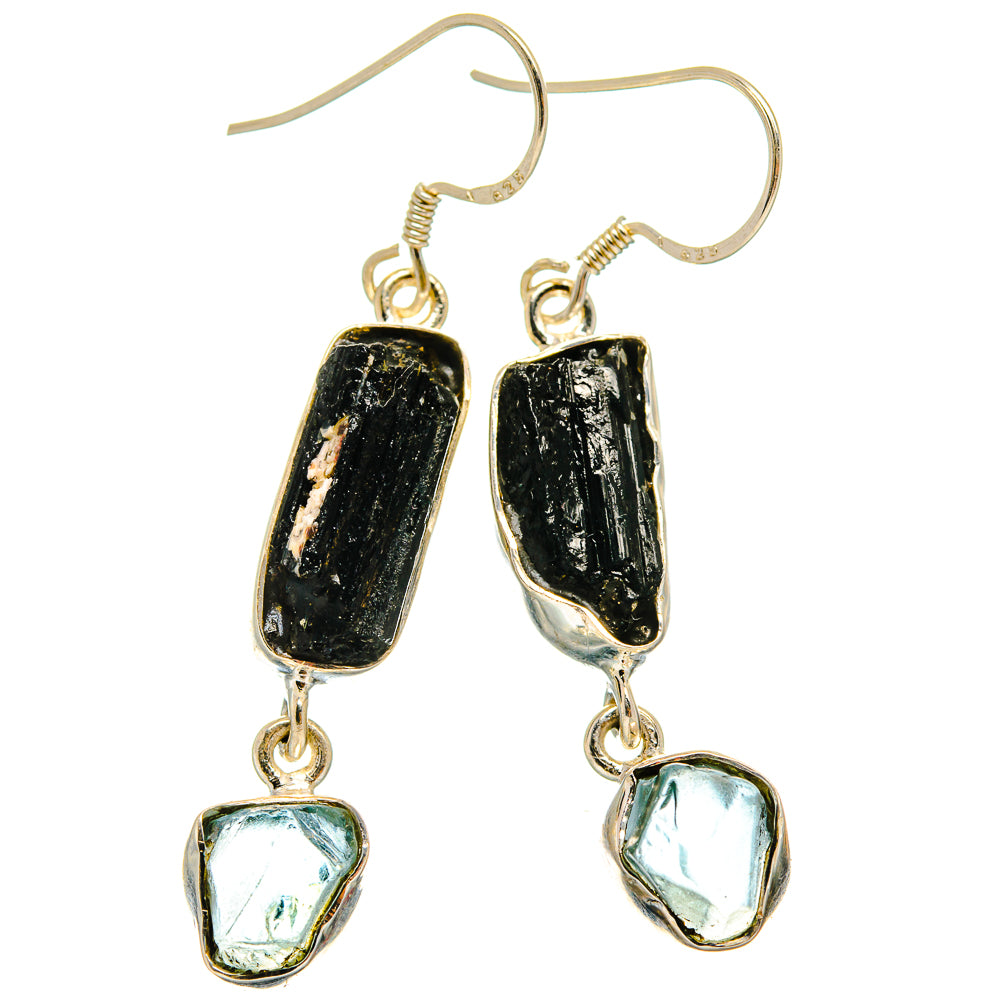 Tektite, Aquamarine Earrings handcrafted by Anasilvercos - EARR425460 - Photo 2