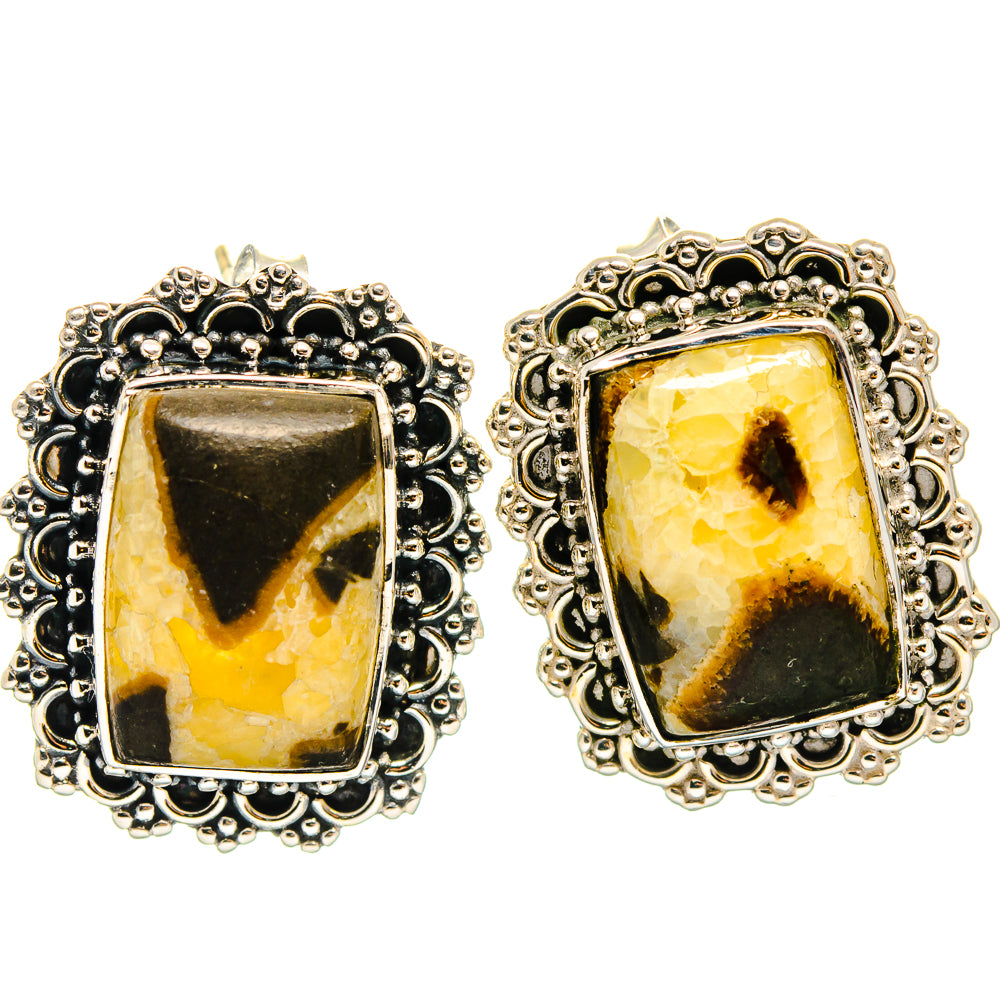 Septarian Nodule Earrings handcrafted by Anasilvercos - EARR425461 - Photo 2