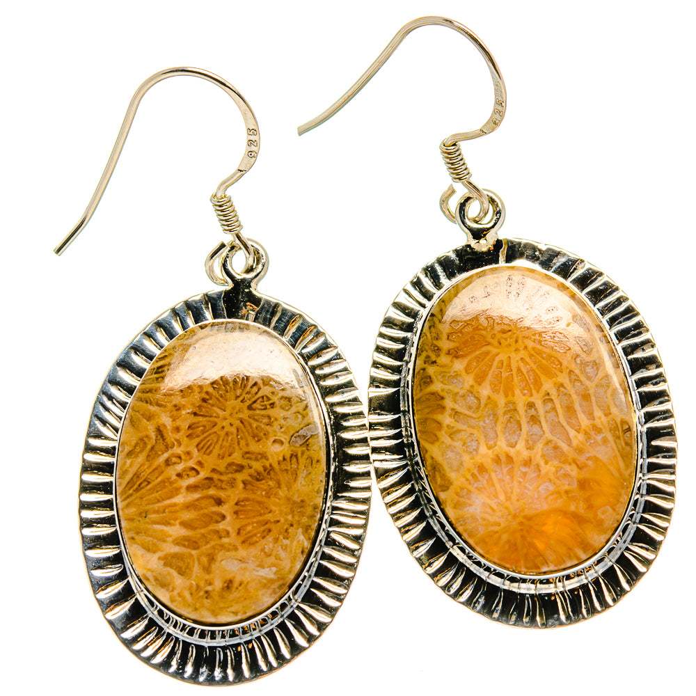 Fossil Coral Earrings handcrafted by Anasilvercos - EARR425482 - Photo 2