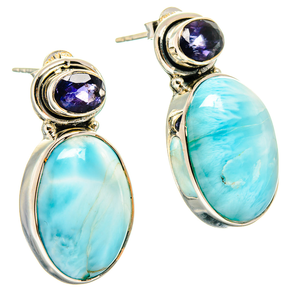 Larimar Earrings handcrafted by Anasilvercos - EARR425494 - Photo 2
