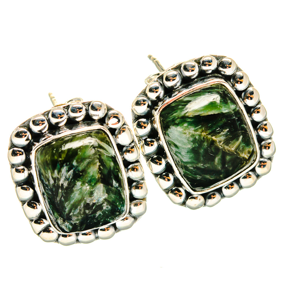 Seraphinite Earrings handcrafted by Anasilvercos - EARR425499 - Photo 2