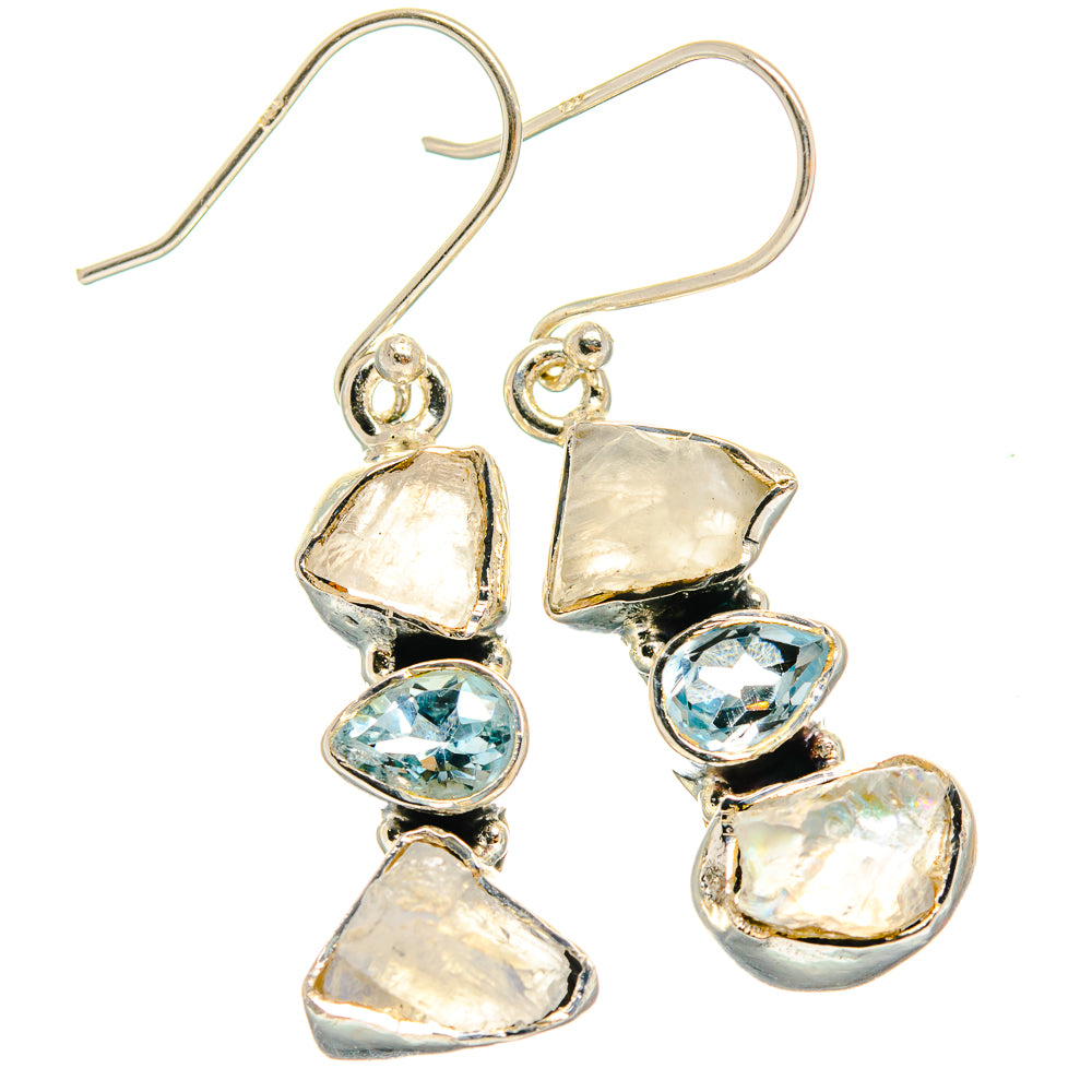 Rainbow Moonstone Earrings handcrafted by Anasilvercos - EARR425506 - Photo 2
