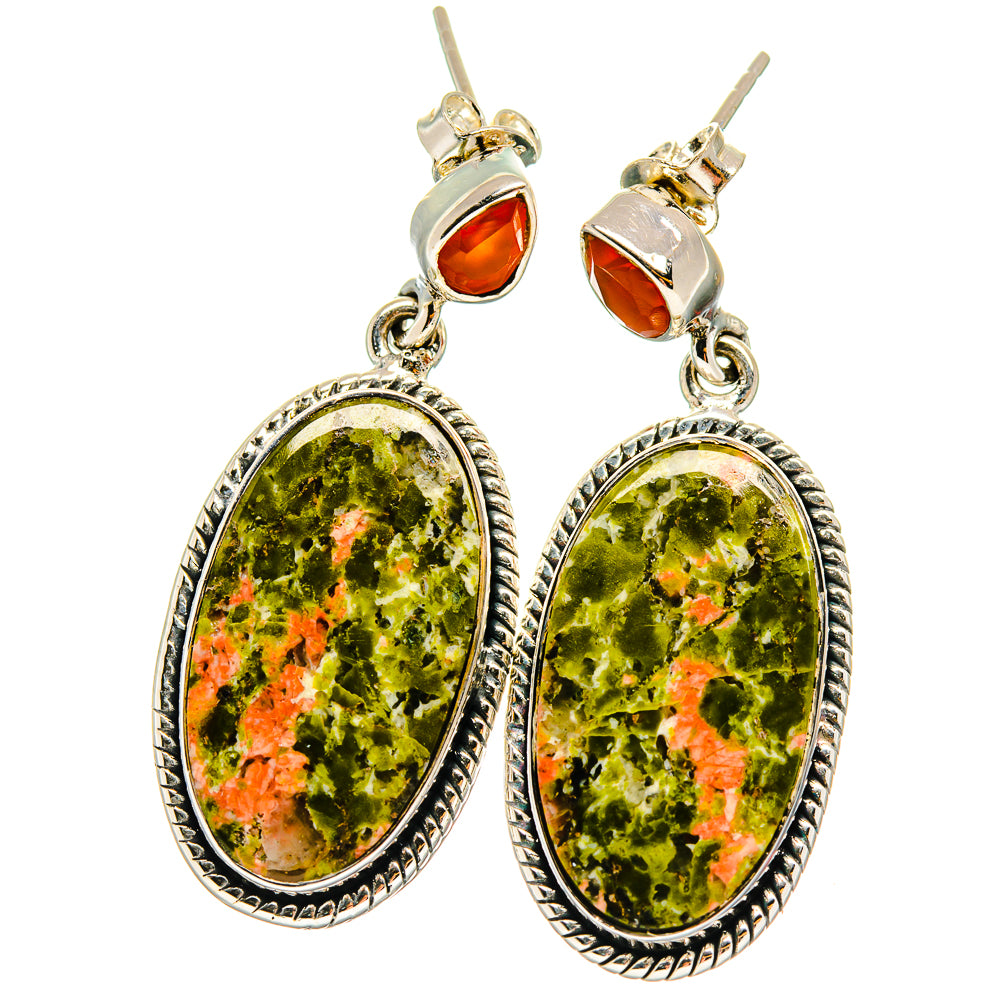 Unakite Earrings handcrafted by Anasilvercos - EARR425525 - Photo 2