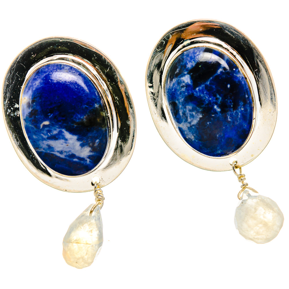 Sodalite Earrings handcrafted by Anasilvercos - EARR425527 - Photo 2