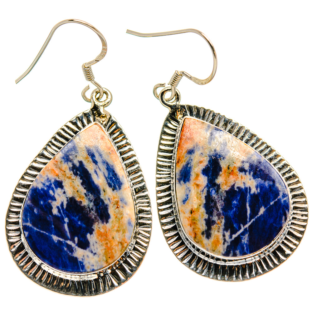Sodalite Earrings handcrafted by Anasilvercos - EARR425533 - Photo 2