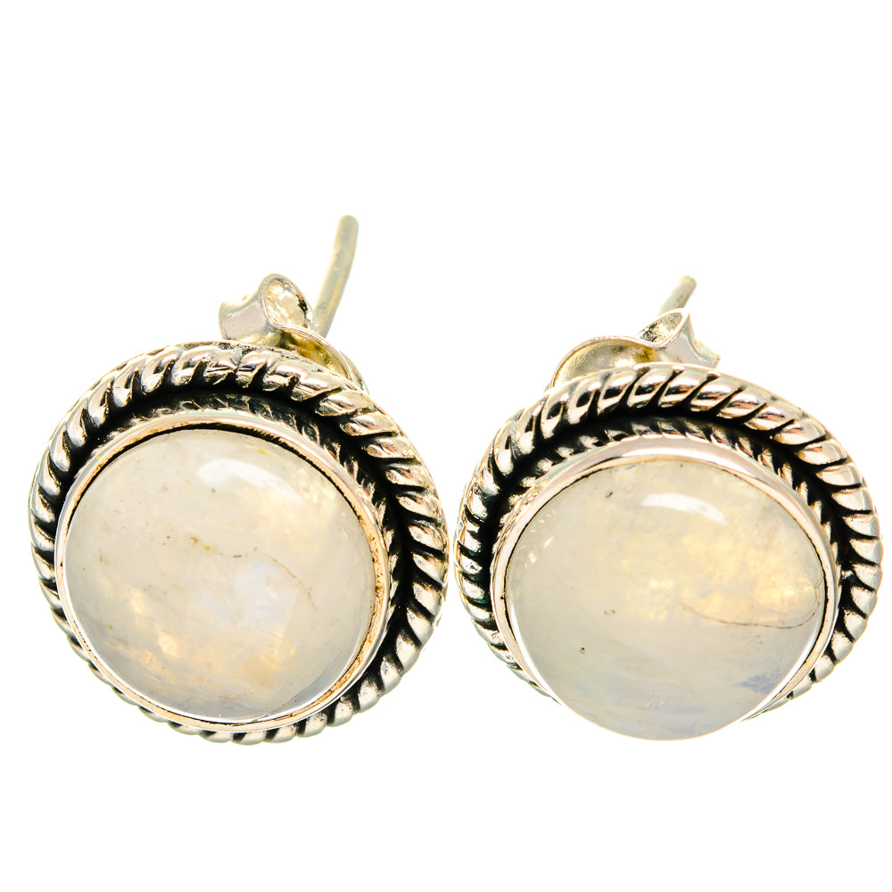 Rainbow Moonstone Earrings handcrafted by Anasilvercos - EARR425541 - Photo 2