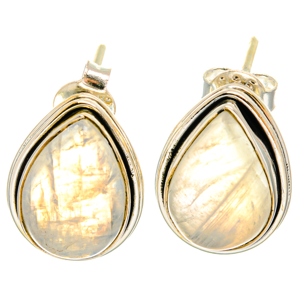 Rainbow Moonstone Earrings handcrafted by Anasilvercos - EARR425546 - Photo 2