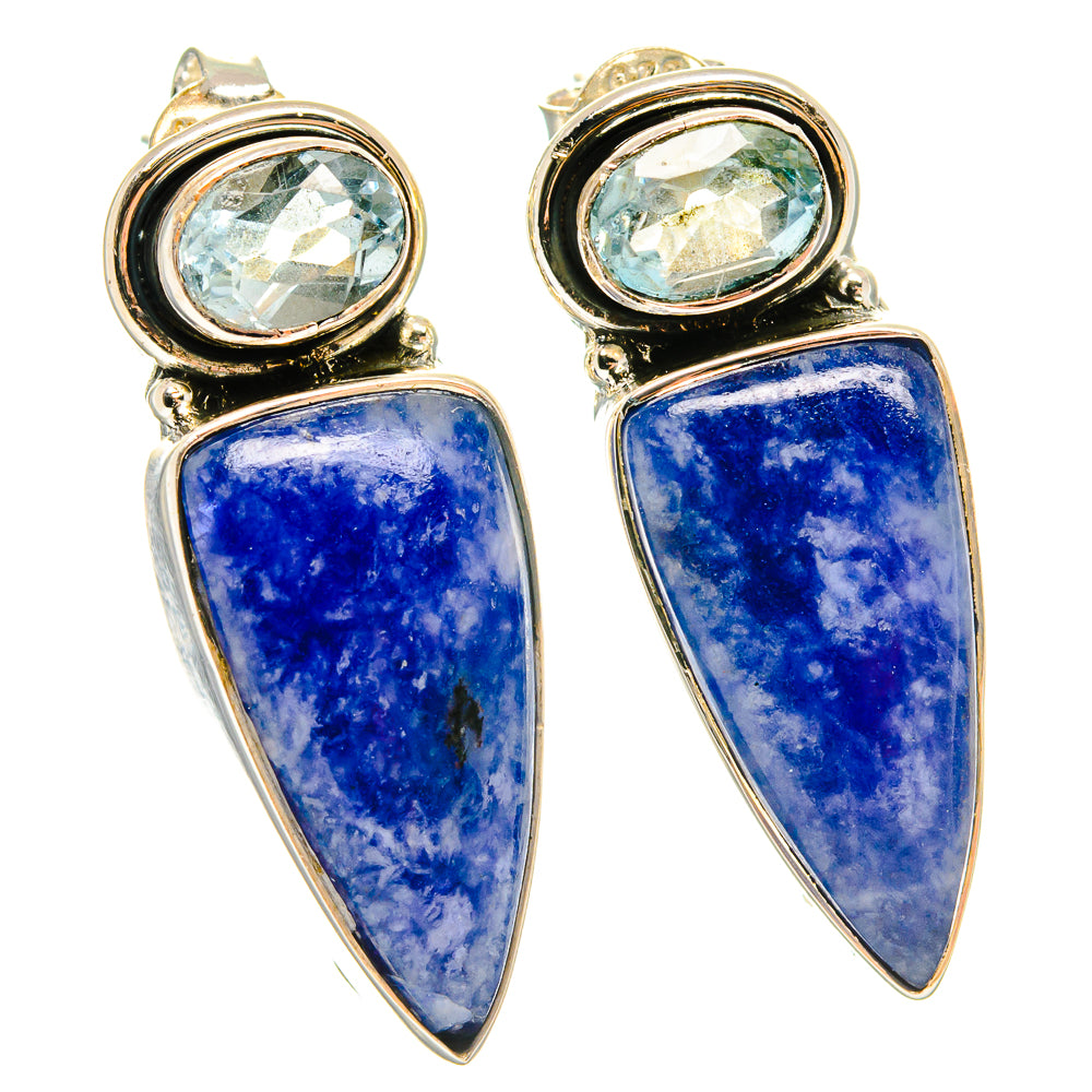 Sodalite Earrings handcrafted by Anasilvercos - EARR425564 - Photo 2