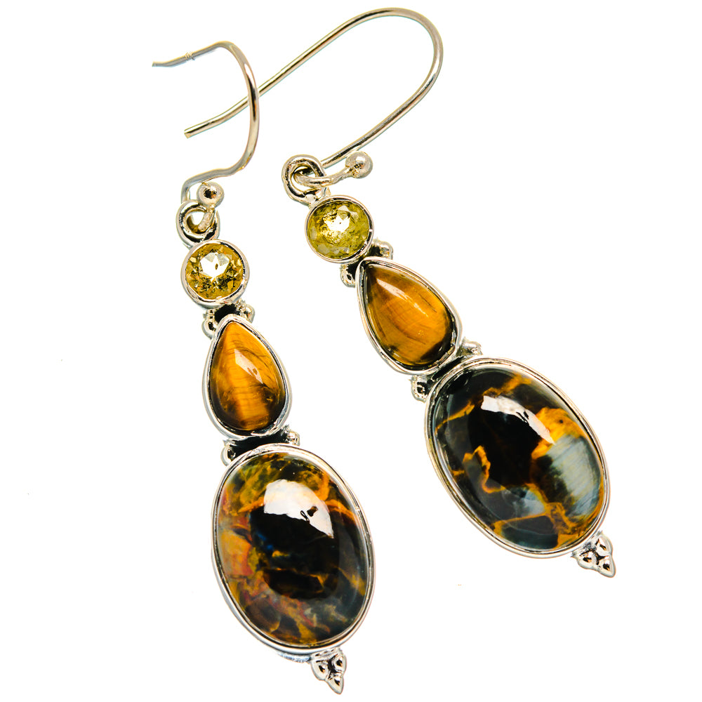 Pietersite Earrings handcrafted by Anasilvercos - EARR425565 - Photo 2