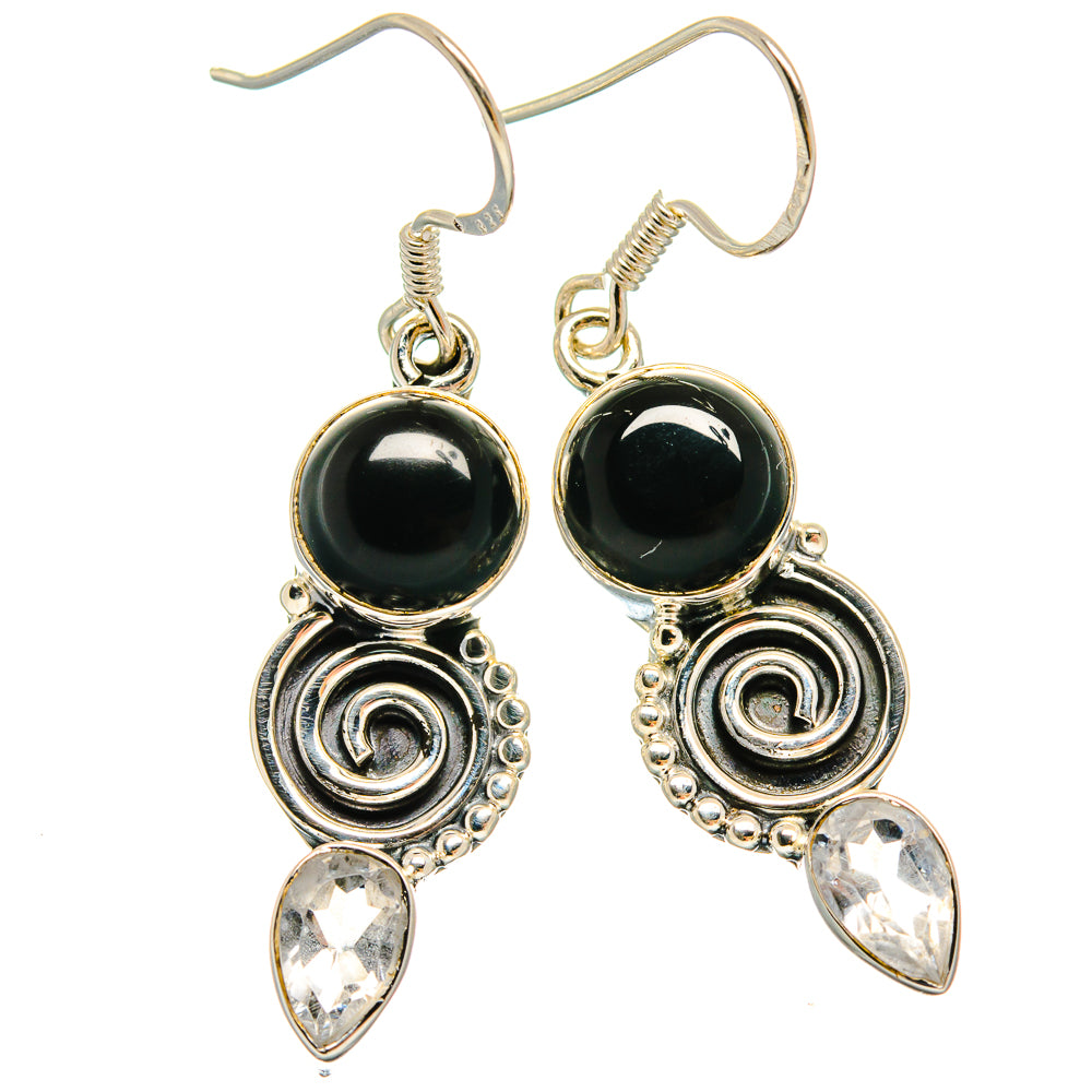 Black Onyx Earrings handcrafted by Anasilvercos - EARR425566 - Photo 2