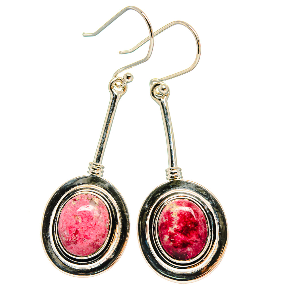 Thulite Earrings handcrafted by Anasilvercos - EARR425567 - Photo 2