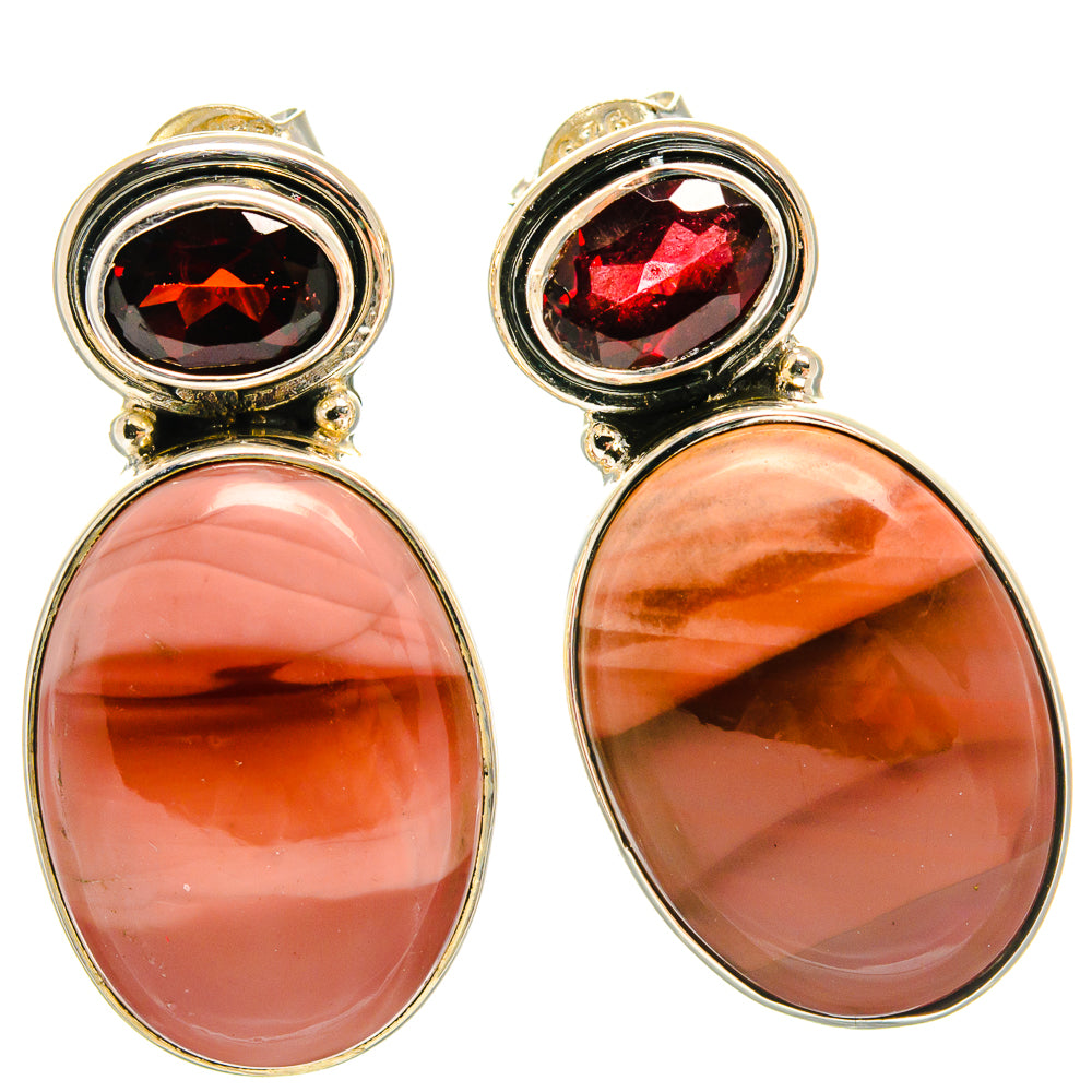 Mookaite Earrings handcrafted by Anasilvercos - EARR425568 - Photo 2
