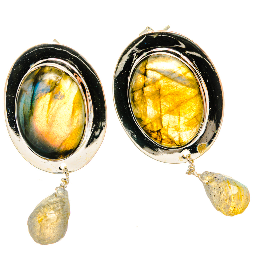 Labradorite Earrings handcrafted by Anasilvercos - EARR425573 - Photo 2