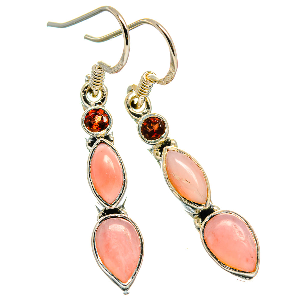 Pink Opal Earrings handcrafted by Anasilvercos - EARR425587 - Photo 2