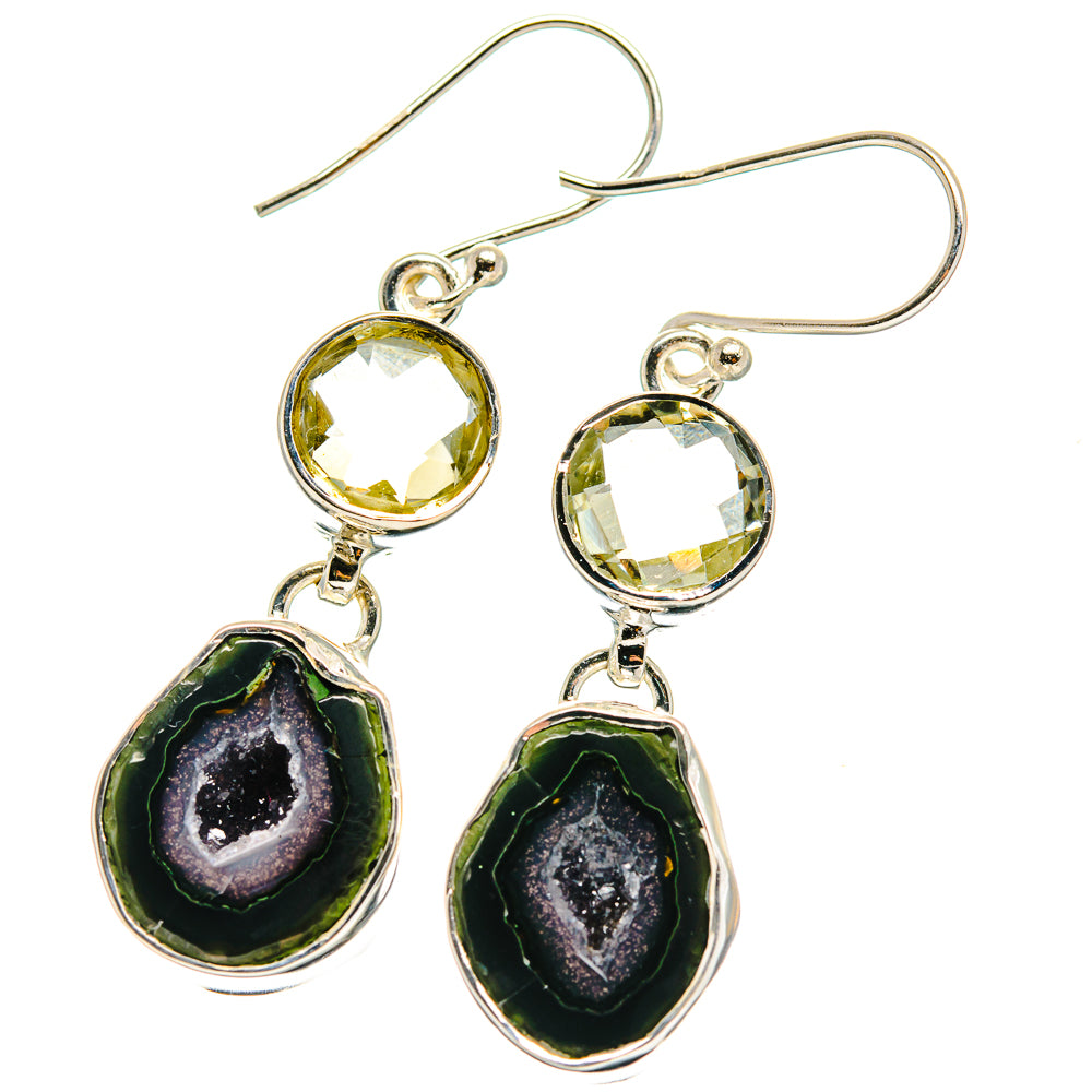 Coconut Geode Druzy Earrings handcrafted by Anasilvercos - EARR425588 - Photo 2