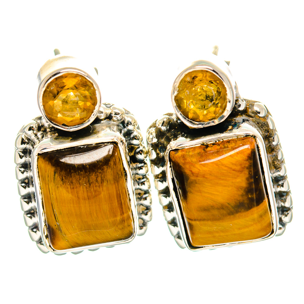 Tiger Eye Earrings handcrafted by Anasilvercos - EARR425591 - Photo 2