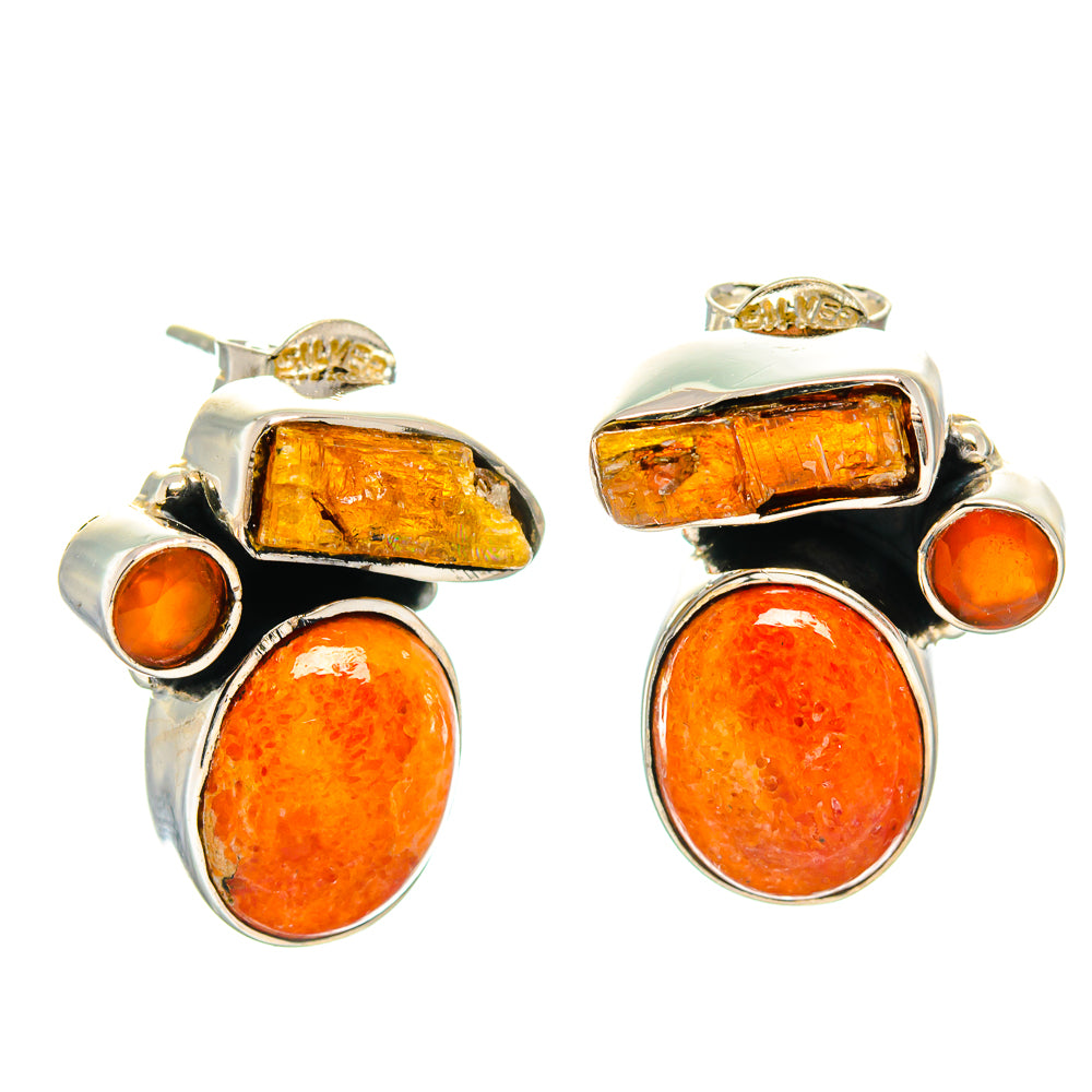 Sponge Coral Earrings handcrafted by Anasilvercos - EARR425619 - Photo 2