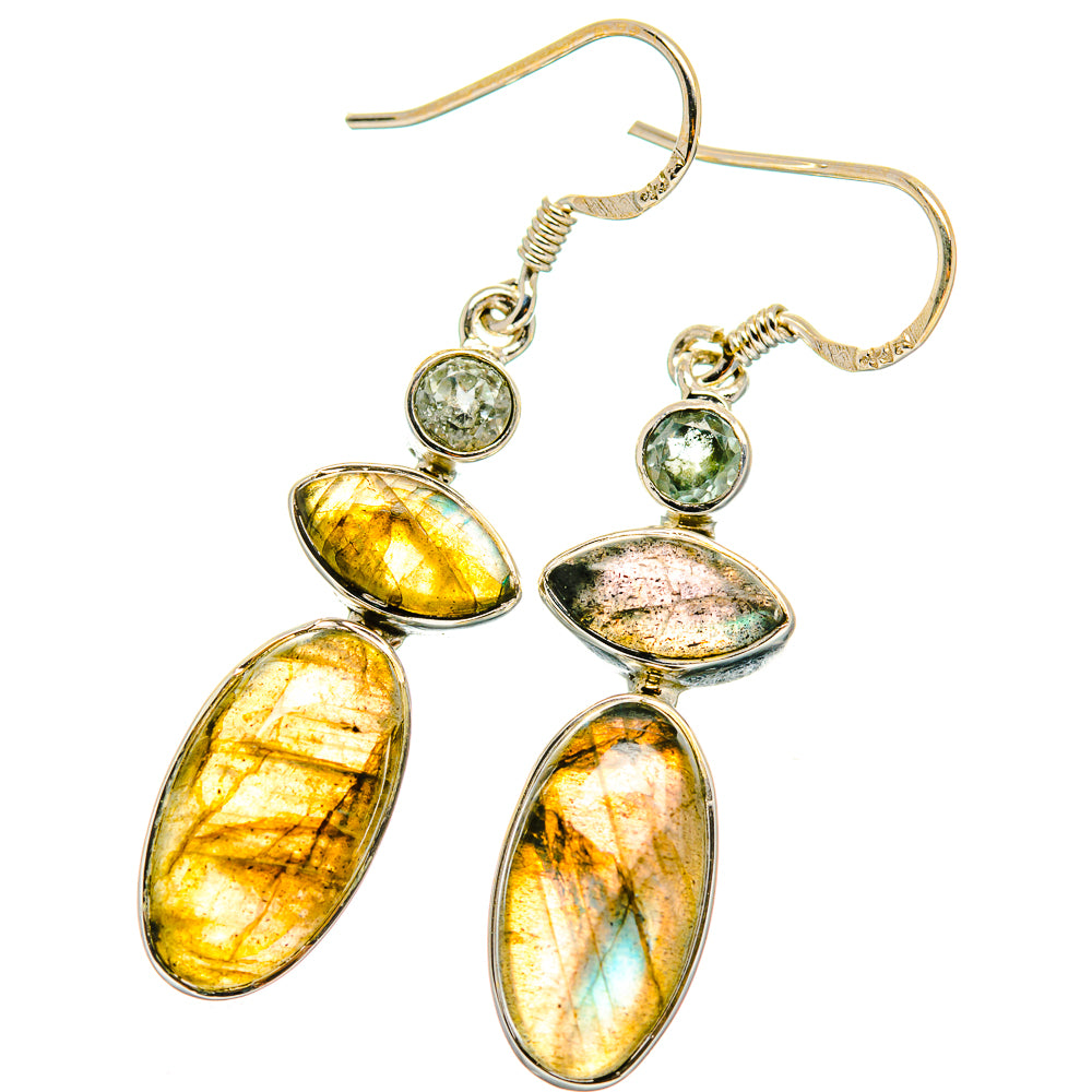 Labradorite Earrings handcrafted by Anasilvercos - EARR425621 - Photo 2