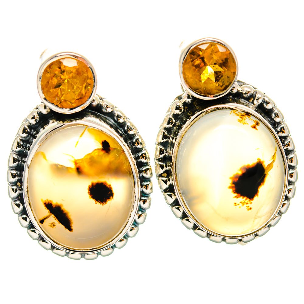 Montana Agate Earrings handcrafted by Anasilvercos - EARR425639 - Photo 2