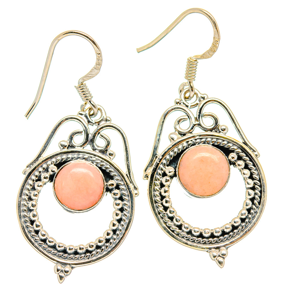Pink Opal Earrings handcrafted by Anasilvercos - EARR425643 - Photo 2