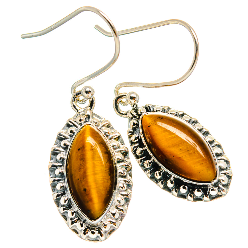 Tiger Eye Earrings handcrafted by Anasilvercos - EARR425647 - Photo 2