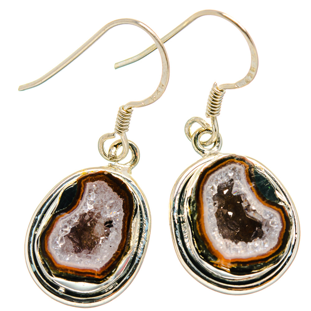 Coconut Geode Druzy Earrings handcrafted by Anasilvercos - EARR425652 - Photo 2