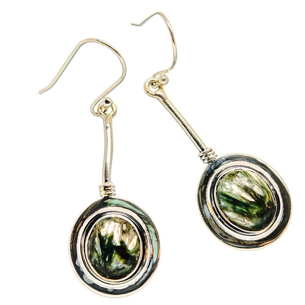 Seraphinite Earrings handcrafted by Anasilvercos - EARR425656 - Photo 2