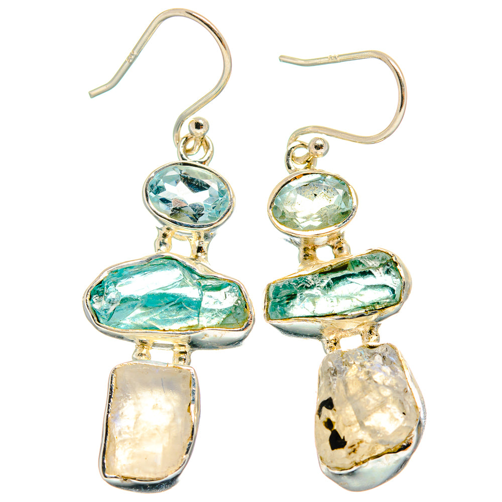 Rainbow Moonstone Earrings handcrafted by Anasilvercos - EARR425658 - Photo 2