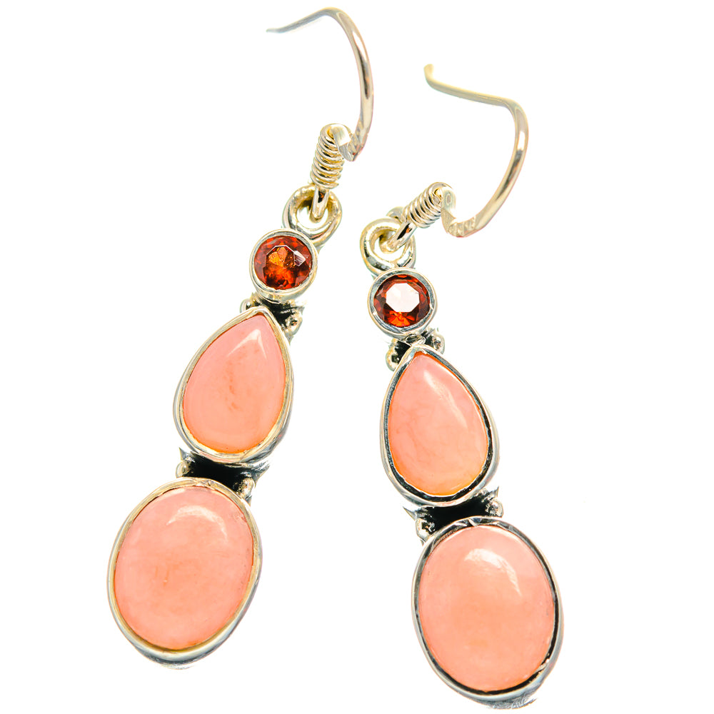 Pink Opal Earrings handcrafted by Anasilvercos - EARR425659 - Photo 2