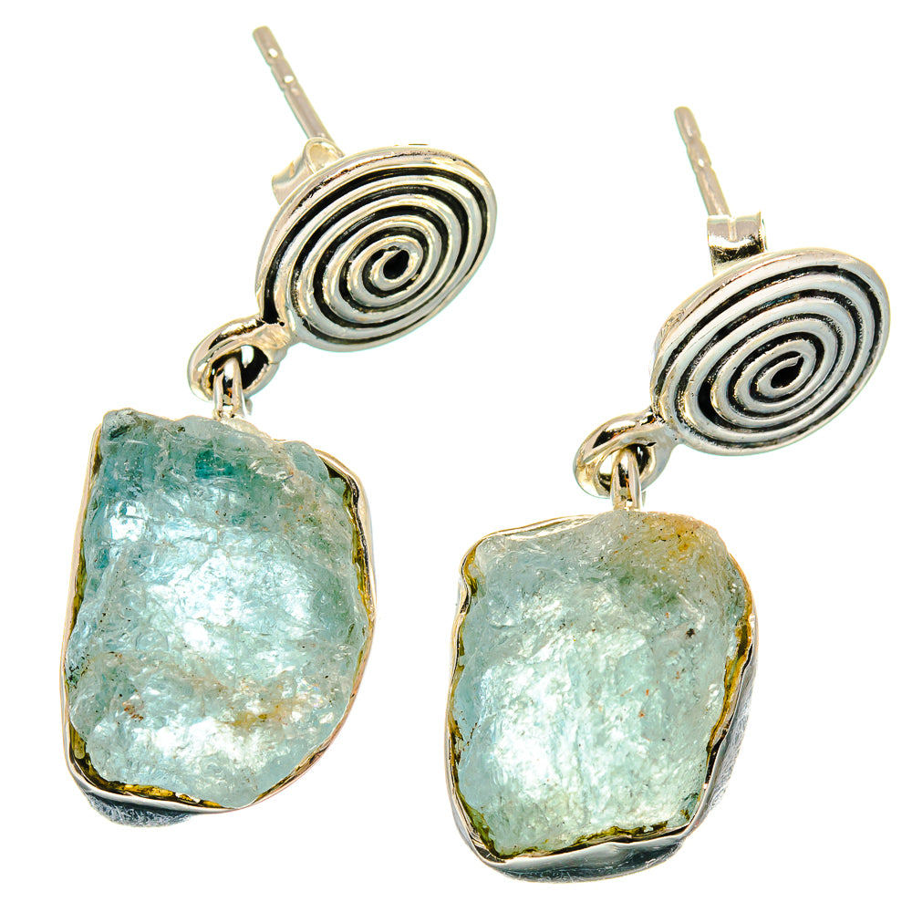 Aquamarine Earrings handcrafted by Anasilvercos - EARR425670 - Photo 2