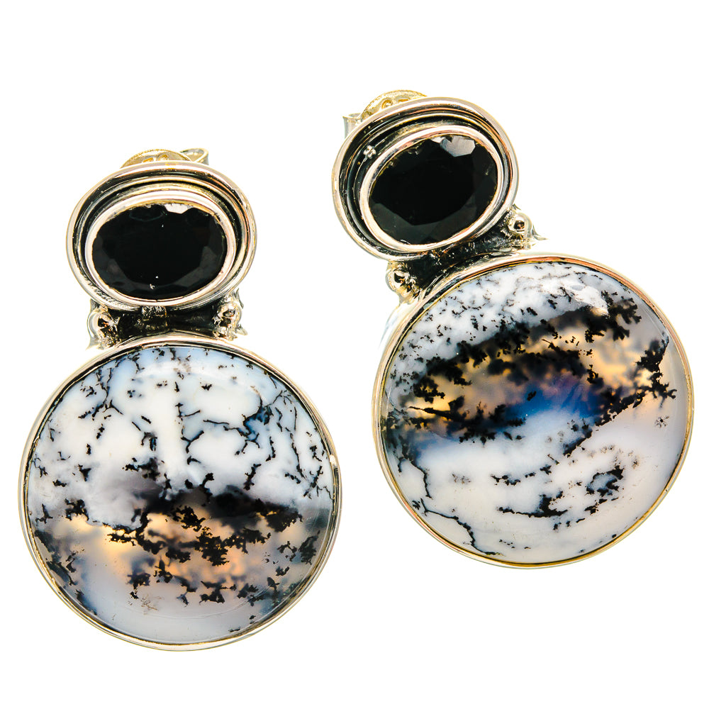 Dendritic Opal Earrings handcrafted by Anasilvercos - EARR425674 - Photo 2