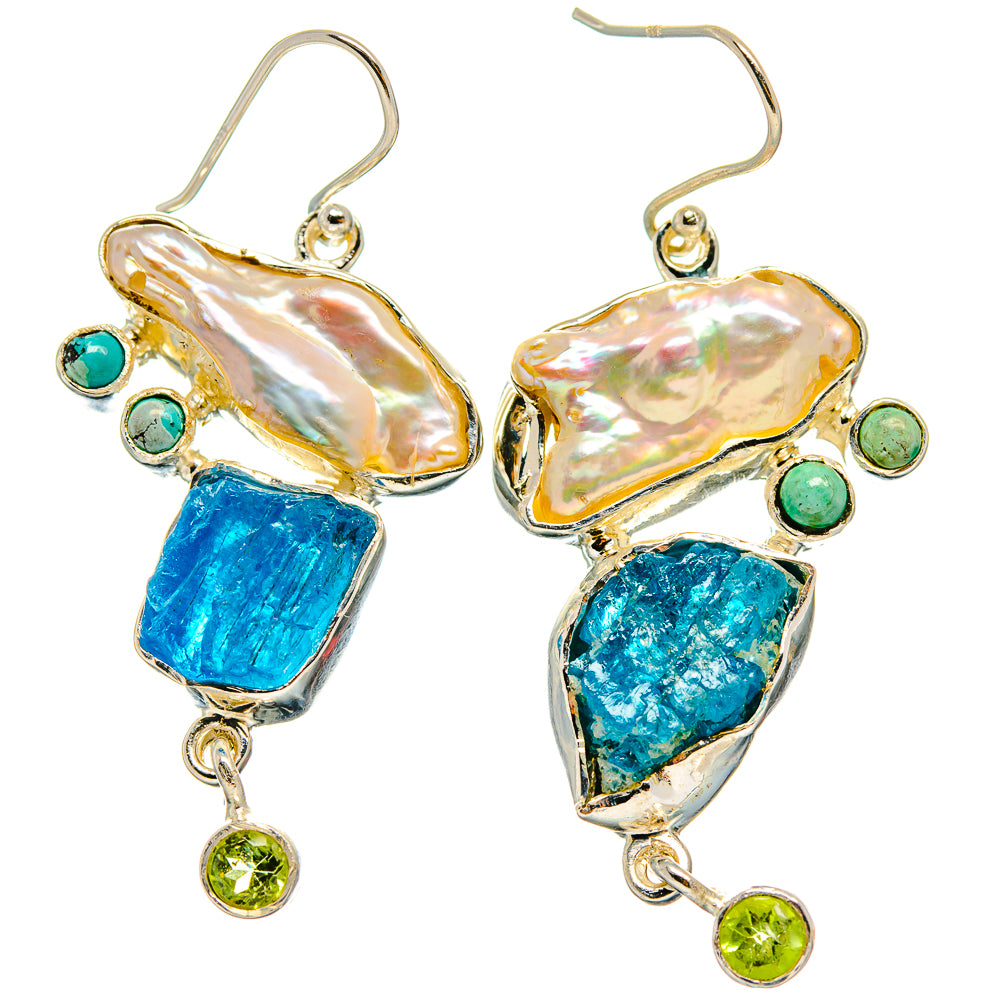 Apatite Earrings handcrafted by Anasilvercos - EARR425681 - Photo 2