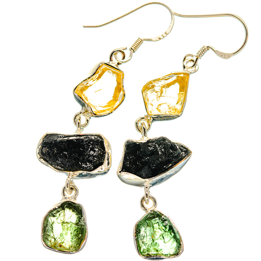 Tektite Earrings handcrafted by Anasilvercos - EARR425683 - Photo 2