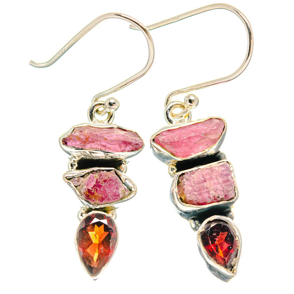 Pink Tourmaline Earrings handcrafted by Anasilvercos - EARR425689 - Photo 2