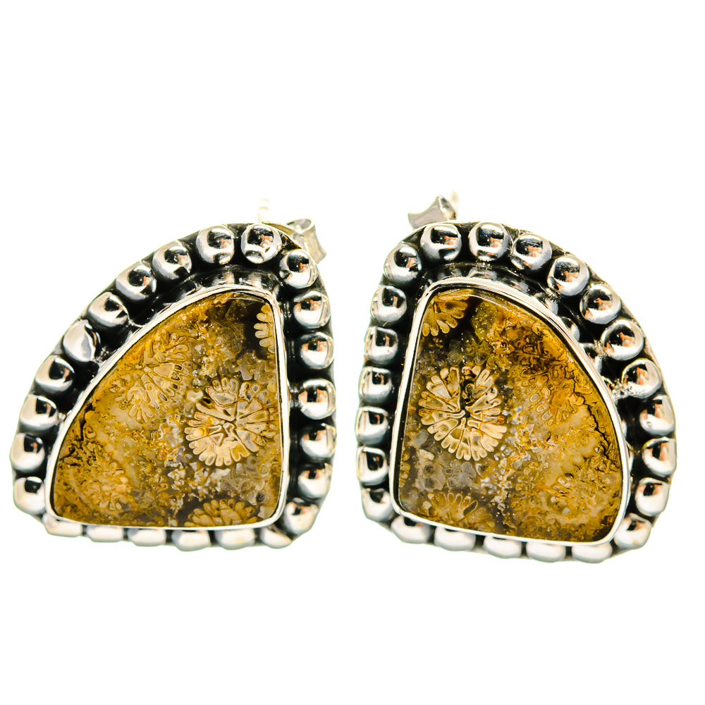 Fossil Coral Earrings handcrafted by Anasilvercos - EARR425720 - Photo 2