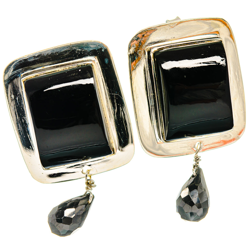 Black Onyx Earrings handcrafted by Anasilvercos - EARR425729 - Photo 2