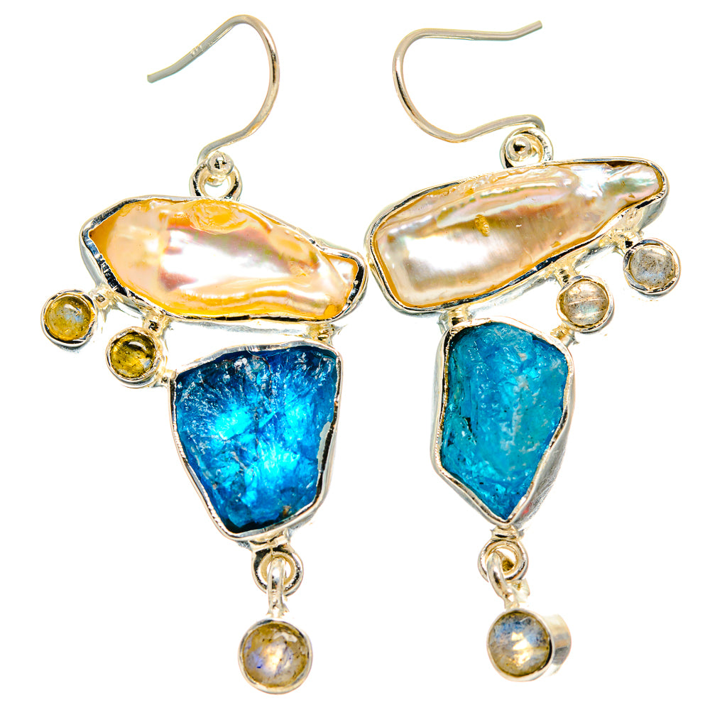 Apatite Earrings handcrafted by Anasilvercos - EARR425733 - Photo 2