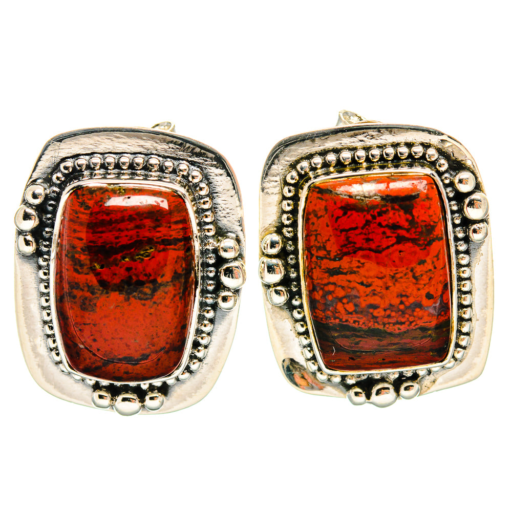 Bloodstone Earrings handcrafted by Anasilvercos - EARR425742 - Photo 2