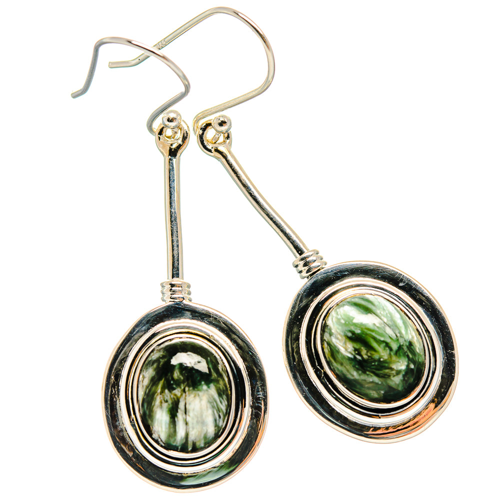 Seraphinite Earrings handcrafted by Anasilvercos - EARR425758 - Photo 2