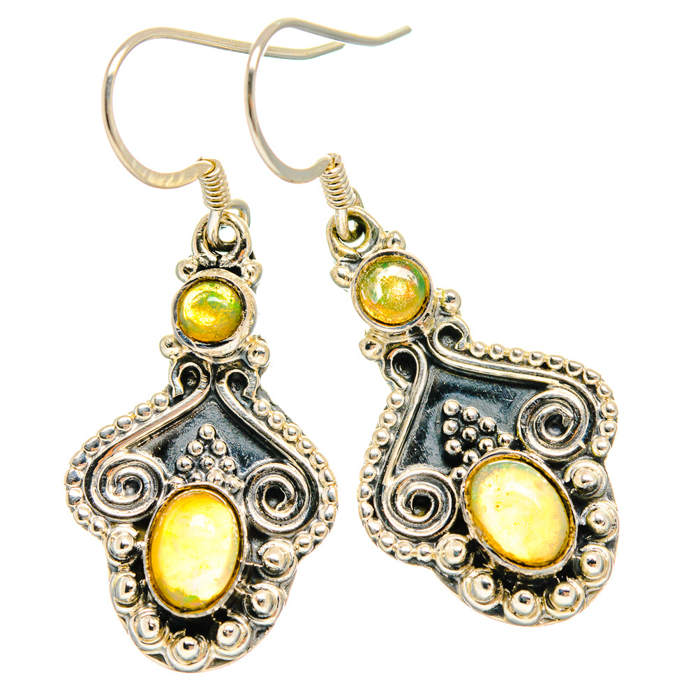 Ethiopian Opal Earrings handcrafted by Anasilvercos - EARR425759 - Photo 2