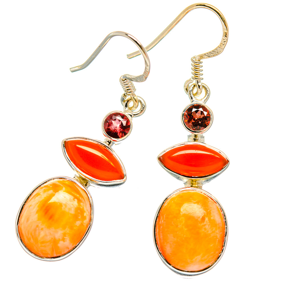 Plume Agate Earrings handcrafted by Anasilvercos - EARR425767 - Photo 2