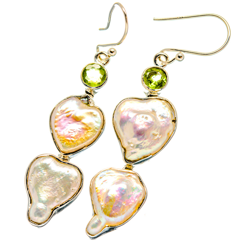 Mother Of Pearl Earrings handcrafted by Anasilvercos - EARR425768 - Photo 2