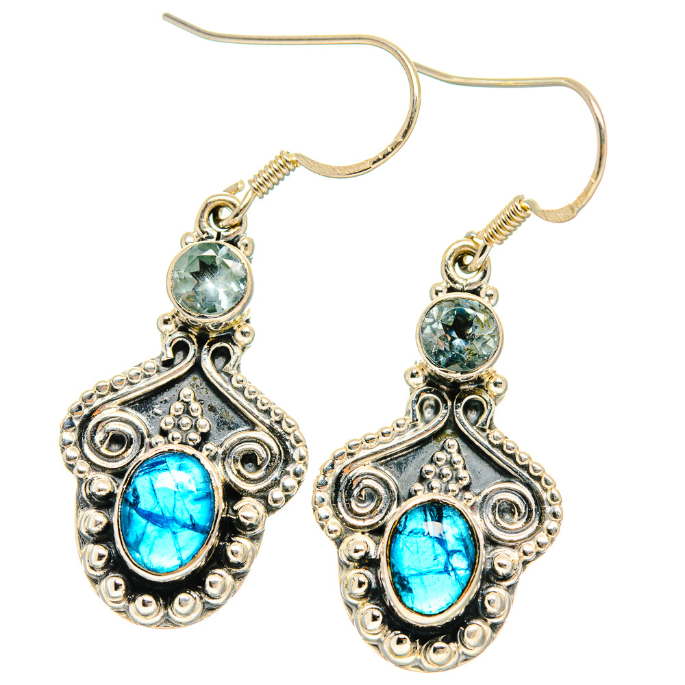 Blue Tourmaline Earrings handcrafted by Anasilvercos - EARR425769 - Photo 2